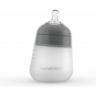 Nanobébé silikonová láhev Flexy bílá 270 ml – Zboží Mobilmania
