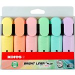 Kores Bright Liner PASTEL 6ks 36166 – Zboží Živě