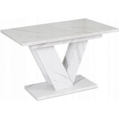 JAKS Jídelní stůl Clark 120 cm bílý mramor glamour – Zboží Dáma