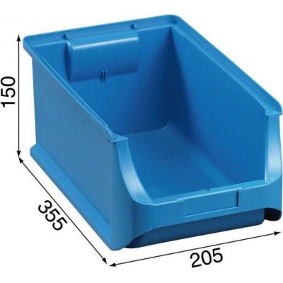Allit Plastové boxy na drobný materiál 205x355x150 mm modré