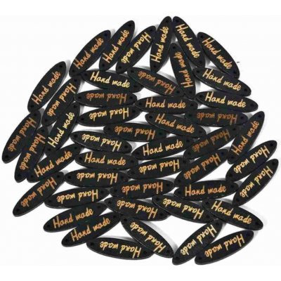 Pro Háčkování Hand made, elipsa černý – Sleviste.cz