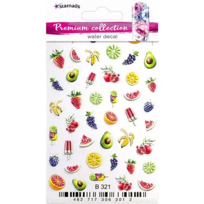 Starnails 3D Vodolepky na nehty premium B321 ovoce – Hledejceny.cz