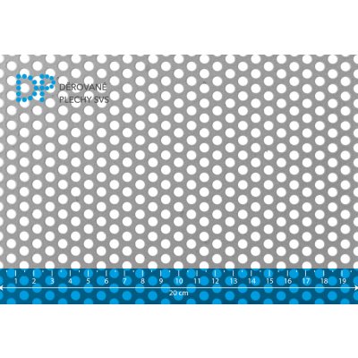 Děrovaný plech hliníkový Rv 5-8 (tl. 3,00 x 1000 x 2000 mm), jakost Al 99,5% – Zboží Mobilmania