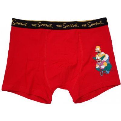 Simpsons pánské boxerky červené – Zboží Mobilmania