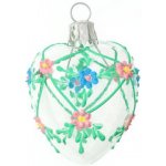 Velikonoční srdíčko květované čiré 5x4 cm – Zboží Mobilmania