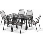 Vikio Zahradní jídelní kovový set pro 6 osob V126 antracit – Sleviste.cz