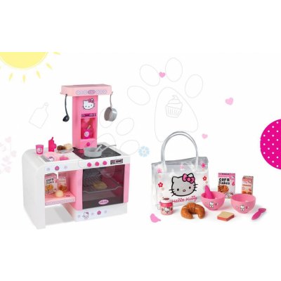 Smoby elektronická kuchyňka Hello Kitty Cheftronic a snídaně v tašce 24195-2