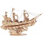 Robotime dřevěné 3D puzzle Vojenská plachetnice TG305 118 ks – Hledejceny.cz