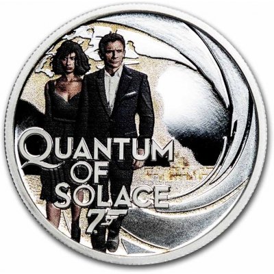 Perth Mint Stříbrná mince 007 James Bond Movie Quantum of Solace Tuvalu 1/2 Oz