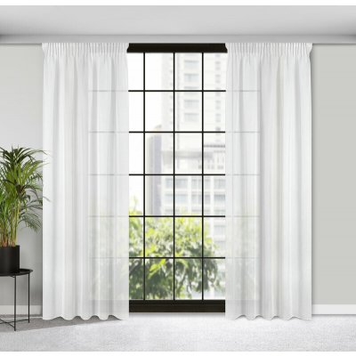 ZÁCLONA MARGO NA PÁSCE 140X270 CM BÍLÁ – Hledejceny.cz