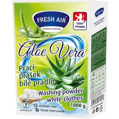 Fresh Air Prací prášek na bílé prádlo Aloe Vera 1 kg – Zboží Mobilmania