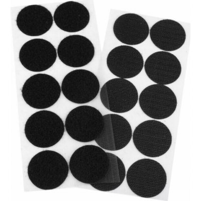 Suchý zip samolepící kolečka průměr 35 mm (10ks) barva černá – Zboží Dáma