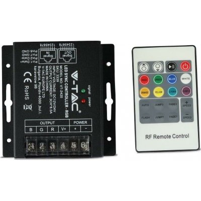 Ovladač pro LED pásek LED RGB Controller With 20 Key RF Remote Control, VT-2420 – Hledejceny.cz