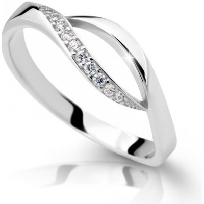Gemmax Jewelry Prsten z bílého zlata s čirými zirkony Danfil 2346 GLRWB561692 – Zboží Mobilmania