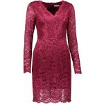 Numoco luxusní dámské krajkové šaty Olivia 170-5 vínová – Zboží Dáma