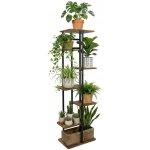 TZB Stojan na květiny Bastian 120 cm černý/hnědý – Zboží Dáma