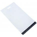 100 ks - Obálka plastová samolepicí bílo-černá 280x370+80 tl. 0,06 s uchem (80% podíl recyklátu) – Zboží Živě