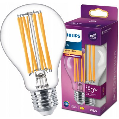 Philips 8718699762377 LED žárovka 1x17W E27 2452lm 2700K teplá bílá, čirá, EyeComfort – Zboží Mobilmania