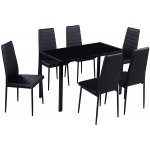 vidaXL Sedmidílný černý – Zboží Dáma