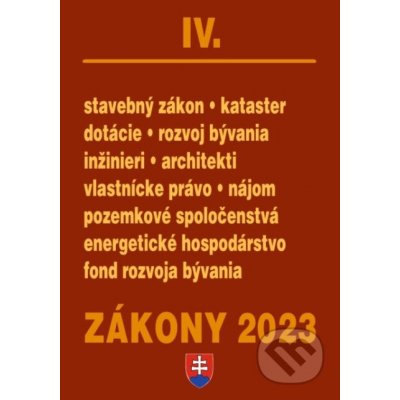 Zákony 2023 IV - stavebné zákony a predpisy - Poradca s.r.o.