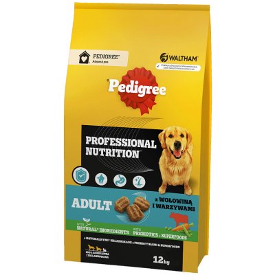 Pedigree Professional Nutrition Adult Medium and Large hovězí a zelenina 12 kg – Hledejceny.cz