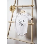 Černá na bílé bodyčko TÁTA + JÁ dlouhý rukáv – Zboží Mobilmania