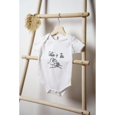 Černá na bílé bodyčko TÁTA + JÁ dlouhý rukáv – Zboží Mobilmania