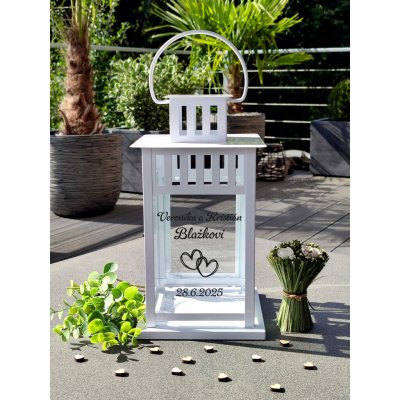 Svatební lucerna Srdíčka - D-decor – Hledejceny.cz