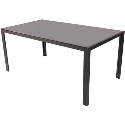 Stůl s kovovým rámem a skleněnou deskou 160 x 90 cm, v. 72 cm – Zboží Mobilmania