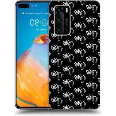 Pouzdro Picasee silikonové Huawei P40 - Separ - White On Black černé – Zboží Mobilmania