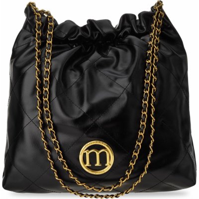 Monnari dámská kabelka měkká prošívaná shopper kabelka na řetízku černá