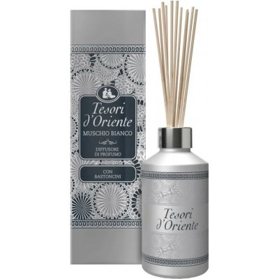 Tesori d'Oriente Aroma difuzér s ratanovými tyčinkami Muschio Bianco 200 ml – Zboží Dáma