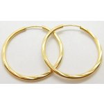 Klenoty Budín dámské zlaté náušnice gravírované kruhy HK2308 – Sleviste.cz