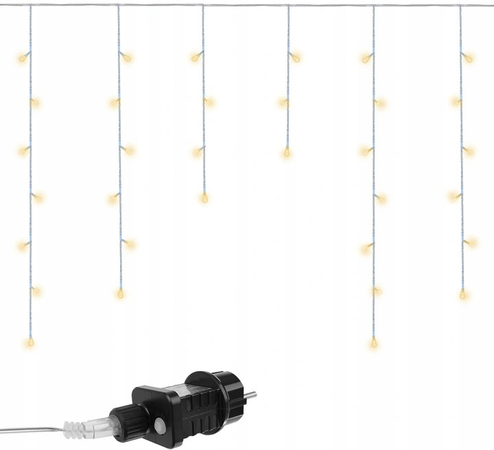 ISO 11519 Vánoční světelný závěs 300 LED 2.48 W teplá bílá 15 m
