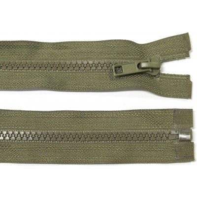Kostěný zip no.5 rozepínací 65cm bundový color: 698 khaki zelená – Hledejceny.cz