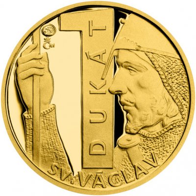 Česká mincovna Zlatý 1-dukát sv. Václava se zlatým certifikátem 3,49 g