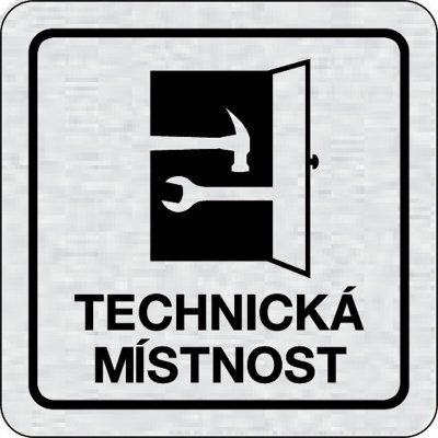 Nalepovací cedulka na dveře - Technická místnost – Zboží Dáma