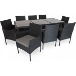 Rauman Zahradní sestava Solano 8 míst, černá – Zboží Dáma