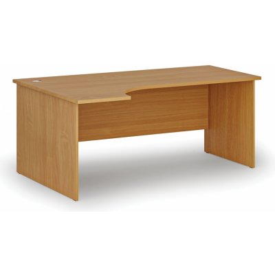 PRIMO Kancelářský rohový pracovní stůl WOOD, 1800 x 1200 mm, levý, buk – Zboží Mobilmania