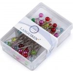 Špendlíky 40 mm ozdobné s transparentní hlavičkou (50ks) – Zboží Dáma