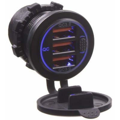 3x USB zásuvka 12/24V, QC3.0 (QuickCharge) – Zboží Živě