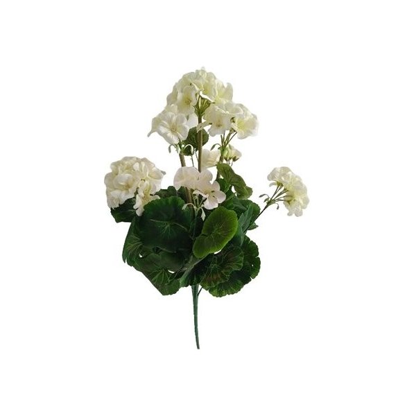 Květina Umělá květina Muškát bílá, 47 cm