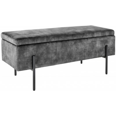 Interior DE Lavice LOFT 100 cm s úložným prostorem šedá samet LAV44328 – Zboží Dáma