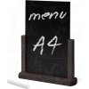 Stojan na plakát A-Z Reklama CZ Dřevěný popisovatelný menu stojánek A4 WOODBOARD TCHBBLA4 - Černý