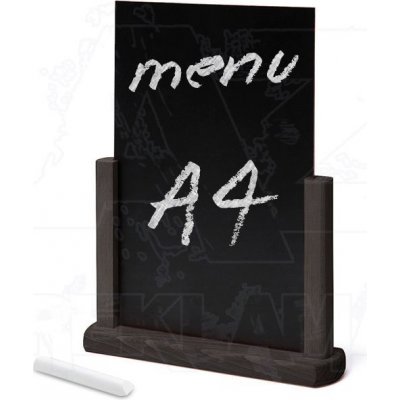 A-Z Reklama CZ Dřevěný popisovatelný menu stojánek A4 WOODBOARD TCHBBLA4 - Černý – Zboží Mobilmania