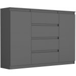 Framire Komoda se skříňkami a zásuvkami antracit 140 x 40 x 98 cm Modern R140S4 – Hledejceny.cz