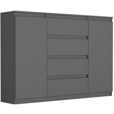 Framire Komoda se skříňkami a zásuvkami antracit 140 x 40 x 98 cm Modern R140S4 – Hledejceny.cz