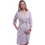 Lehký župan do porodnice na kojení v barvě holubí šedi 1G0667 šedá – Zboží Dáma