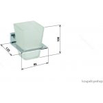 Bemeta Plaza držák včetně sklenice 125 x 100 x 85 mm 118110052 – Zboží Mobilmania