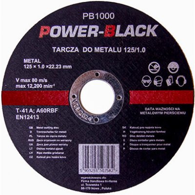 Power Black Řezný kotouč 125 x 1,0 x 22,2 mm PB1000 – Hledejceny.cz